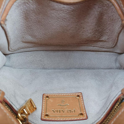 Prada Canapa Ligue Black And Brown And Pink Canvas Bt07857/b