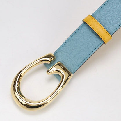 Gucci G Buckle Bicolor Belt 709954 Belt Leather Unisex