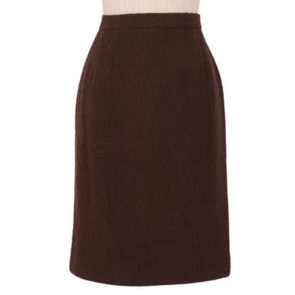 Vintage Chanel Skirt With Clover Buttons Wool