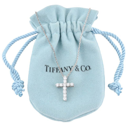 Tiffany & Co Tiffany & Co Small Cross Necklace Diamond Pt950 34g Platinum