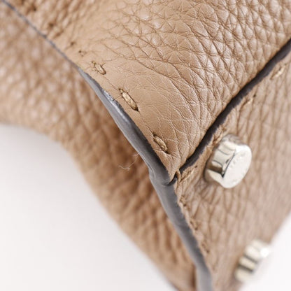 Fendi Peekaboo Regular Selleria 2WAY Shoulder 8bn226 Leather Brown Women's