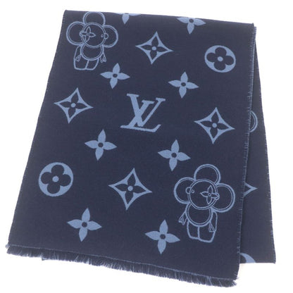 Louis Vuitton 2023 M77129 Scarf Monogram Vivienne Wool Navy Made In Italy