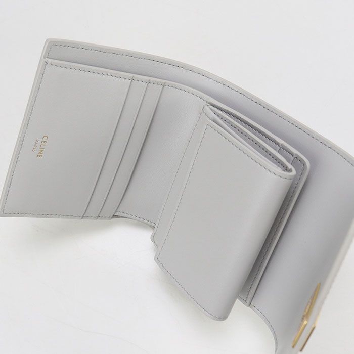 Celine Small Trifold Wallet 16 (sase) 10f52 3CQ7 Trifold Wallet Calf Womens