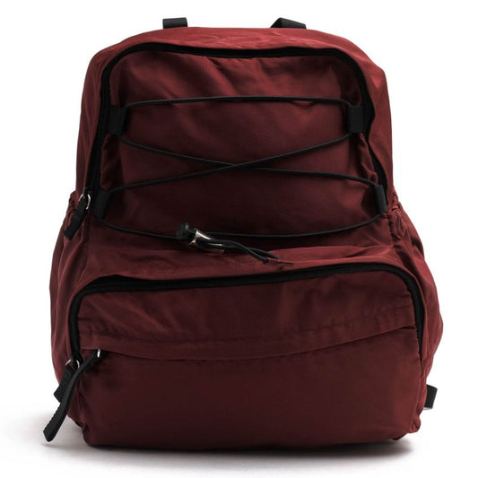 Prada Backpack Bag Backpack Men Nylon Red Brown Red Brown V317 Zaino in Tessuto