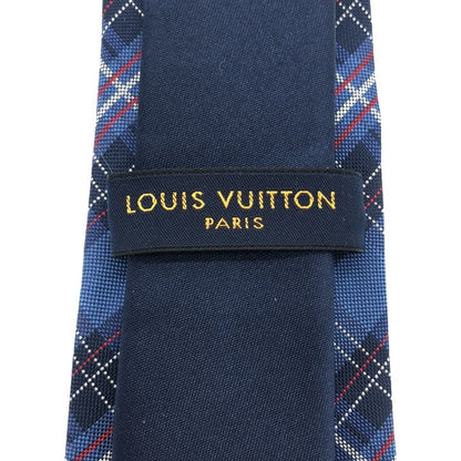 Louis Vuitton ⑤ Cravat Gradient Tartan Men's Blue FREE