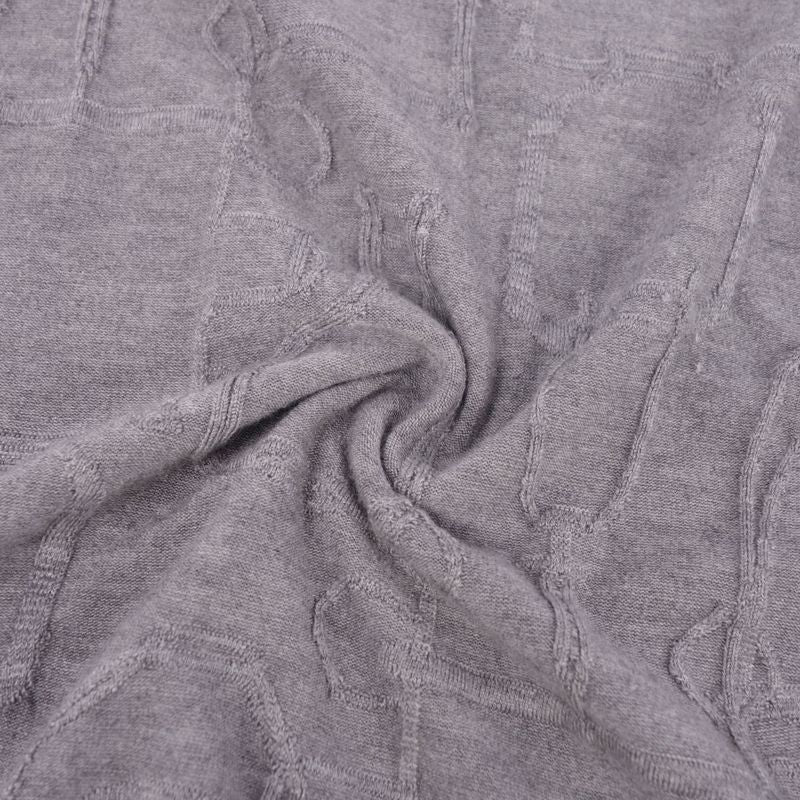 Hermes Knit 20AW Dress Sweater Long Sleeve Total Top Women 38(M Equivalent) Gray