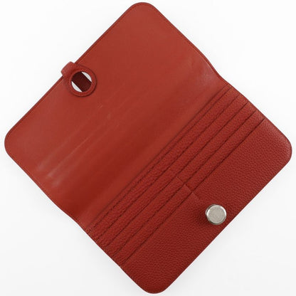 Hermes Dogon Long Togo Red □R Ladies Long Wallet