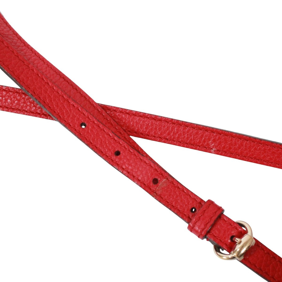Gucci Soho Disco Interlocking Leather Red Shoulder Bag Gold — view 12
