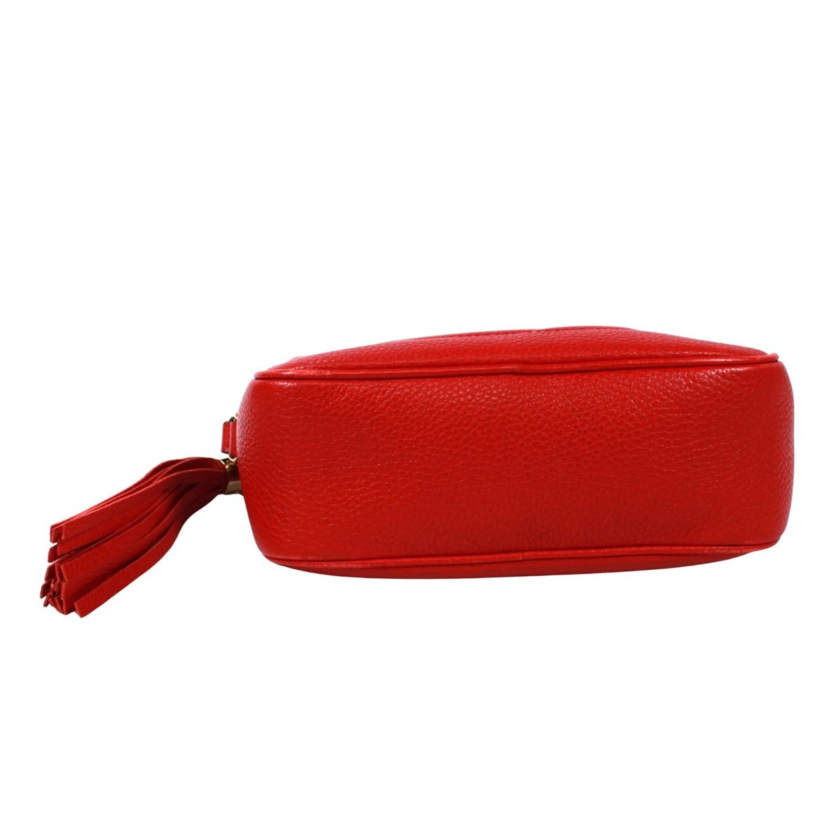Gucci Soho Disco Interlocking Leather Red Shoulder Bag Gold — view 4