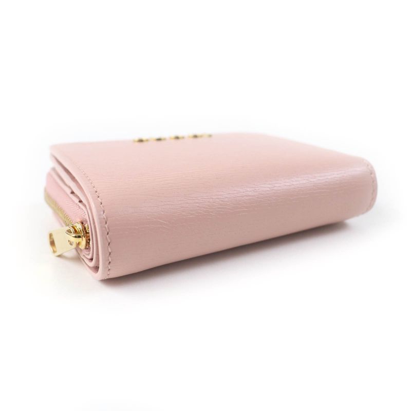 Gucci 772639 Script Mini Wallet With Logo Hardware Leather Bifold Wallet Light