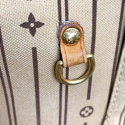 Louis Vuitton Neverfull MM Monogram Leather X PVC Brown Tote Bag Gold M40156