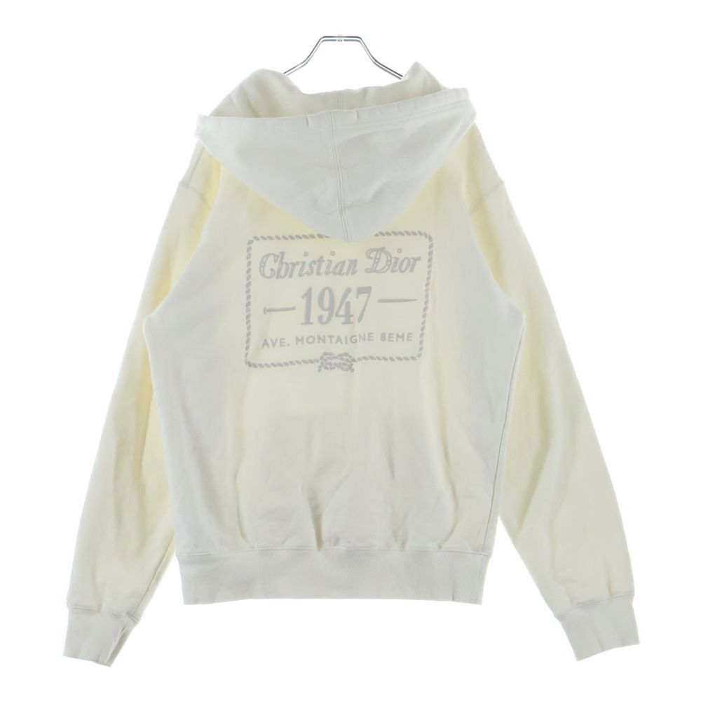Dior Back Embroidered Logo Pullover Hoodie White Sweater
