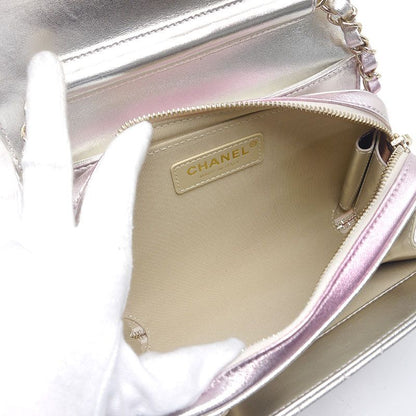 Chanel Matelasse Chain Shoulder Bag In Lambskin Pink Gradient