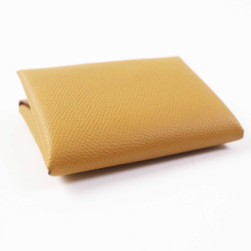 Hermes Calvi Duo Sesame Silver Hardware Vaux Epson Coin Case With Box Marked B