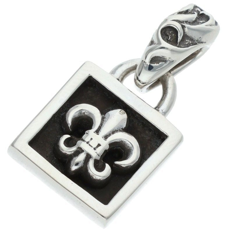 Chrome Hearts Framed BS Fluer Charm Silver Necklace Top