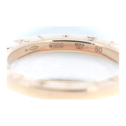Bulgari Bee Zero One Ceramic Size 10 White 18K Pink Gold (18k Pink Gold)