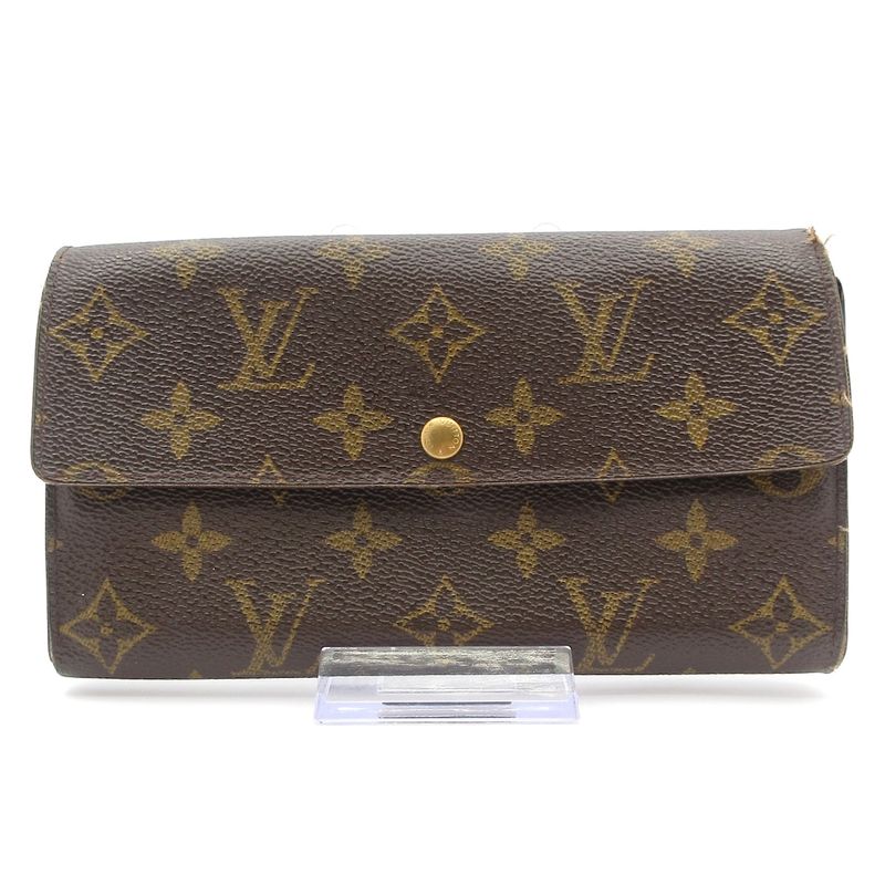 Louis Vuitton Monogram Pochette Cles M61725 Leather Long Wallet