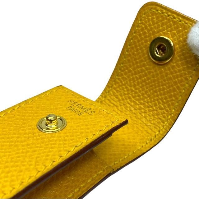 Hermes Gum Case Lip Case Accessory Case Seal Case Courchevel Yellow