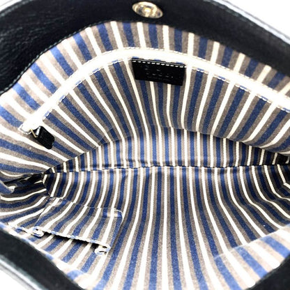 Gucci 257296 Shoulder Bag GG Nylon Leather Black Women Men