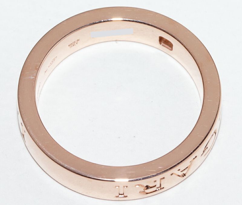 Bulgari Ring 18K Pink Gold Diamond 1p(004ct) Bzero1 Ring Bulgari Double Logo