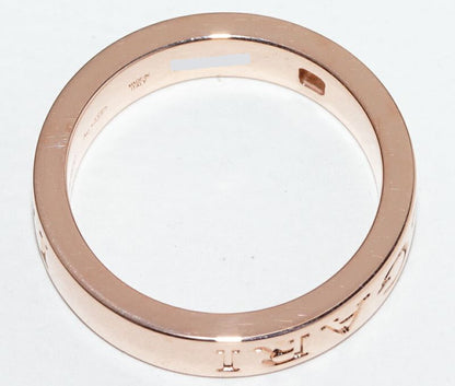 Bulgari Ring 18K Pink Gold Diamond 1p(004ct) Bzero1 Ring Bulgari Double Logo