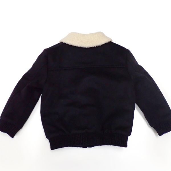 Baby Dior Boa Jacket 36 Black Wool Kids Jumper Zip Up Christian Dior Baby Dior
