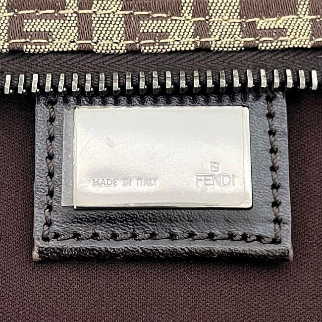 Fendi Tote Bag Beige Brown Zucchino 8bh025 Excellent Condition