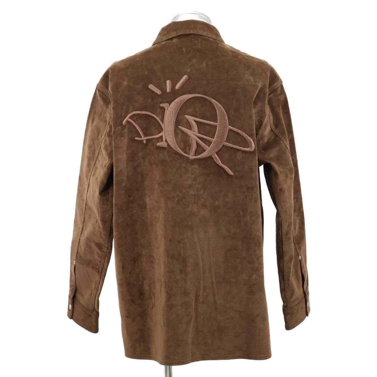 Dior Jack Logo Embroidered Velvet Oversize Shirt 52 — view 3