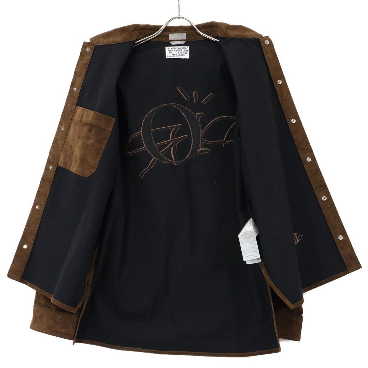 Dior Jack Logo Embroidered Velvet Oversize Shirt 52 — view 4