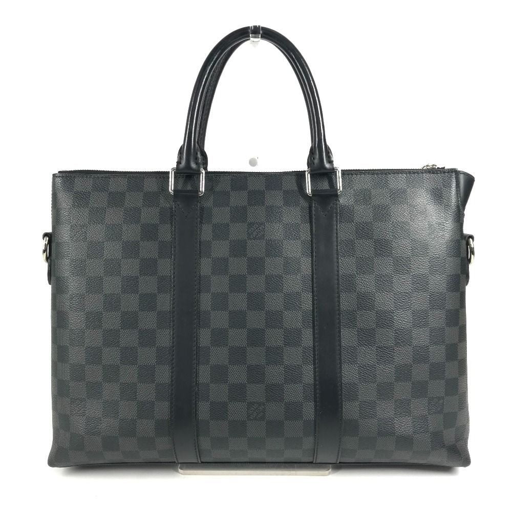 Louis Vuitton Business Anton Briefcase Damier Graphite Canvas Black