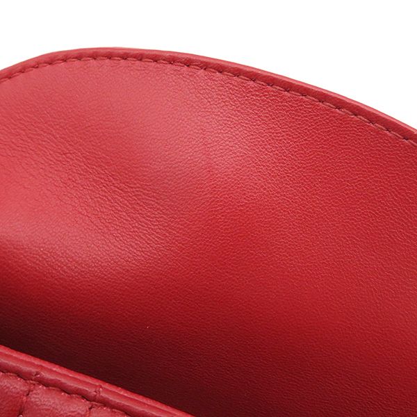 Christian Dior 2way Bag Lady Dior Mini Lambskin Red Gold Hardware Red Shoulder