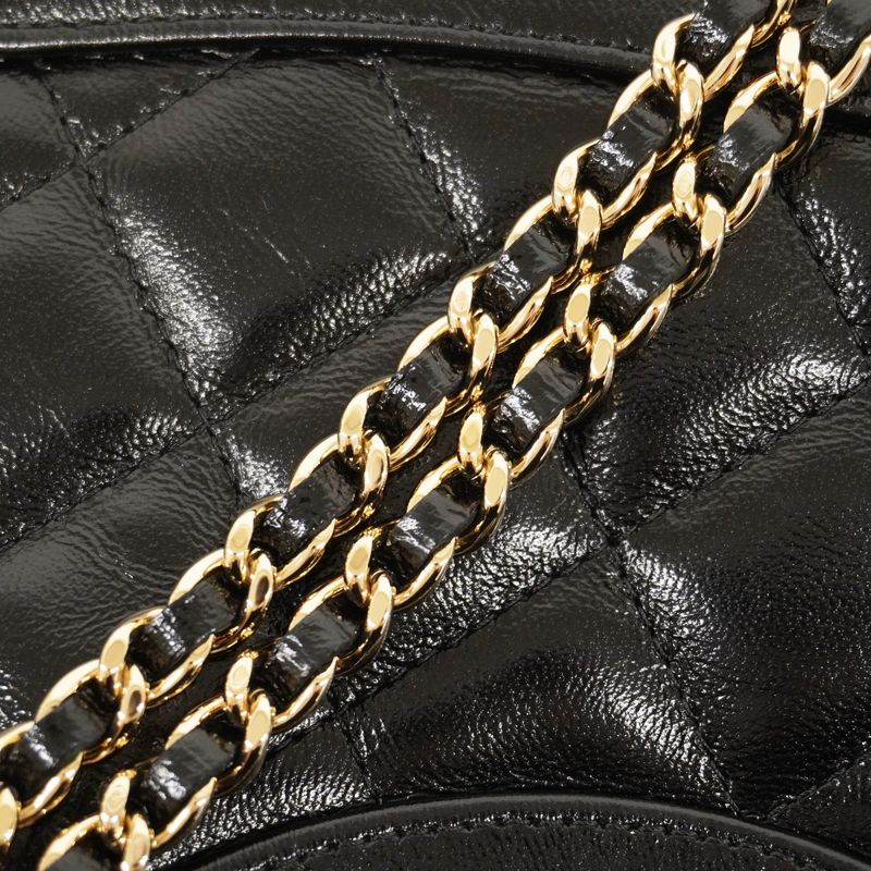Chanel Handbag Matelasse Calfskin Black Chien Pan Gold Hardware Women