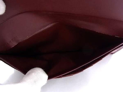 Cartier Must Line Leather Foldable Long Wallet Billfold Card Holder Bordeaux