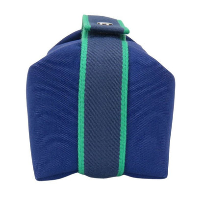 Hermes Pouch Bride-a-black PM Cotton Navy Green Silver Hardware Everyday Use