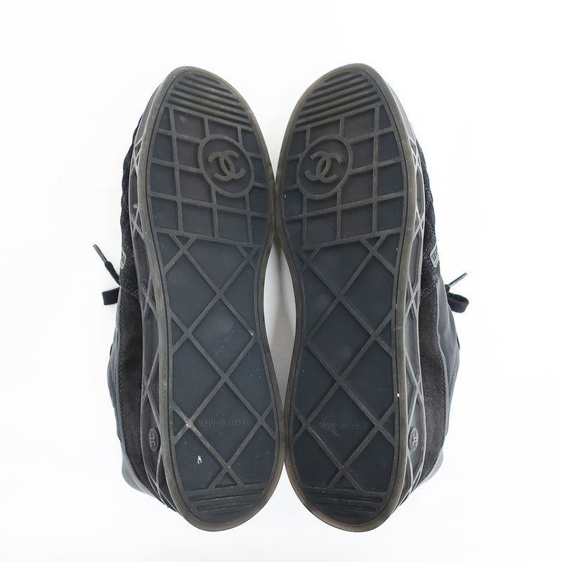 Chanel Sneakers - Low Cut Black Notation Size 41 Equivalent To 25.5cm