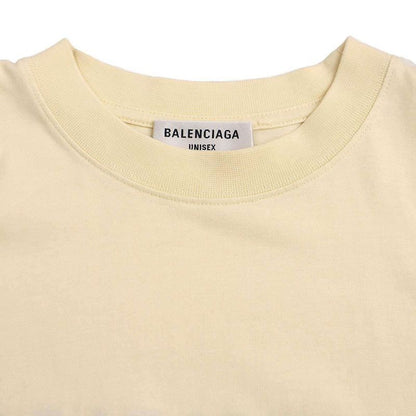 Balenciaga 22aw Embroidery Logo Crew Neck T-Shirt 612965 Tmvf4 Light Yellow XXS