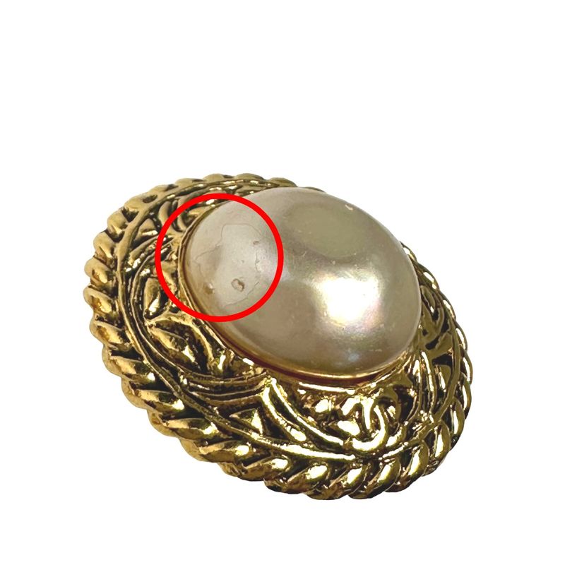 Chanel Engraved Large GP Earrings Chanel Gold