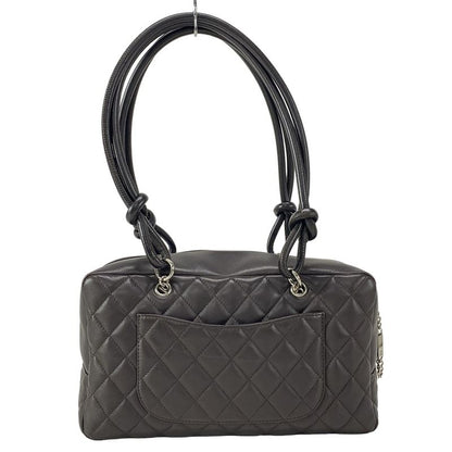 Chanel Shoulder Bag Cambon Line Bow Ring Bag A25171 Dark Brown Leather Lambskin