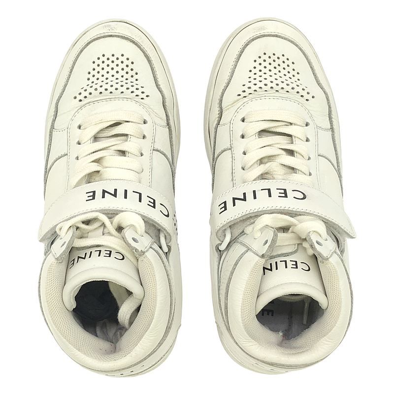 Celine - Z Trainer Ct-03 Leather High-cut Sneakers - 35 - White - Women's