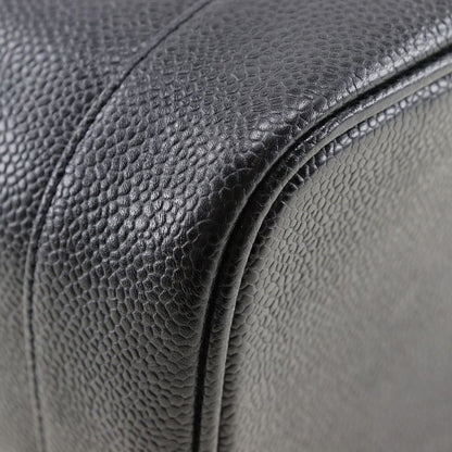 Chanel Vanity Handbag A01998 Caviar Skin Black Ladies Pouch