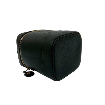 Chanel Chanel Caviar Leather Vanity Bag Mini Handbag Black 28298