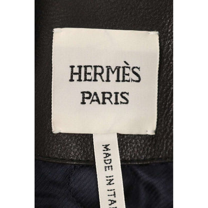 Hermes 36-7013 Serie Button Calfskin Rider Leather Ther Jacket 34 — view 3