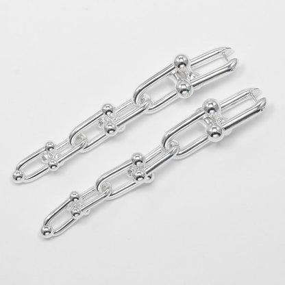 Tiffany & Co Hardware Graduated Links 925 Silver Ladies 22.3g Earrings