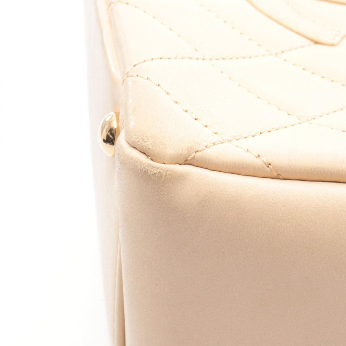 Chanel Shoulder Bag Quilted Cream Lambskin Coco — view 13