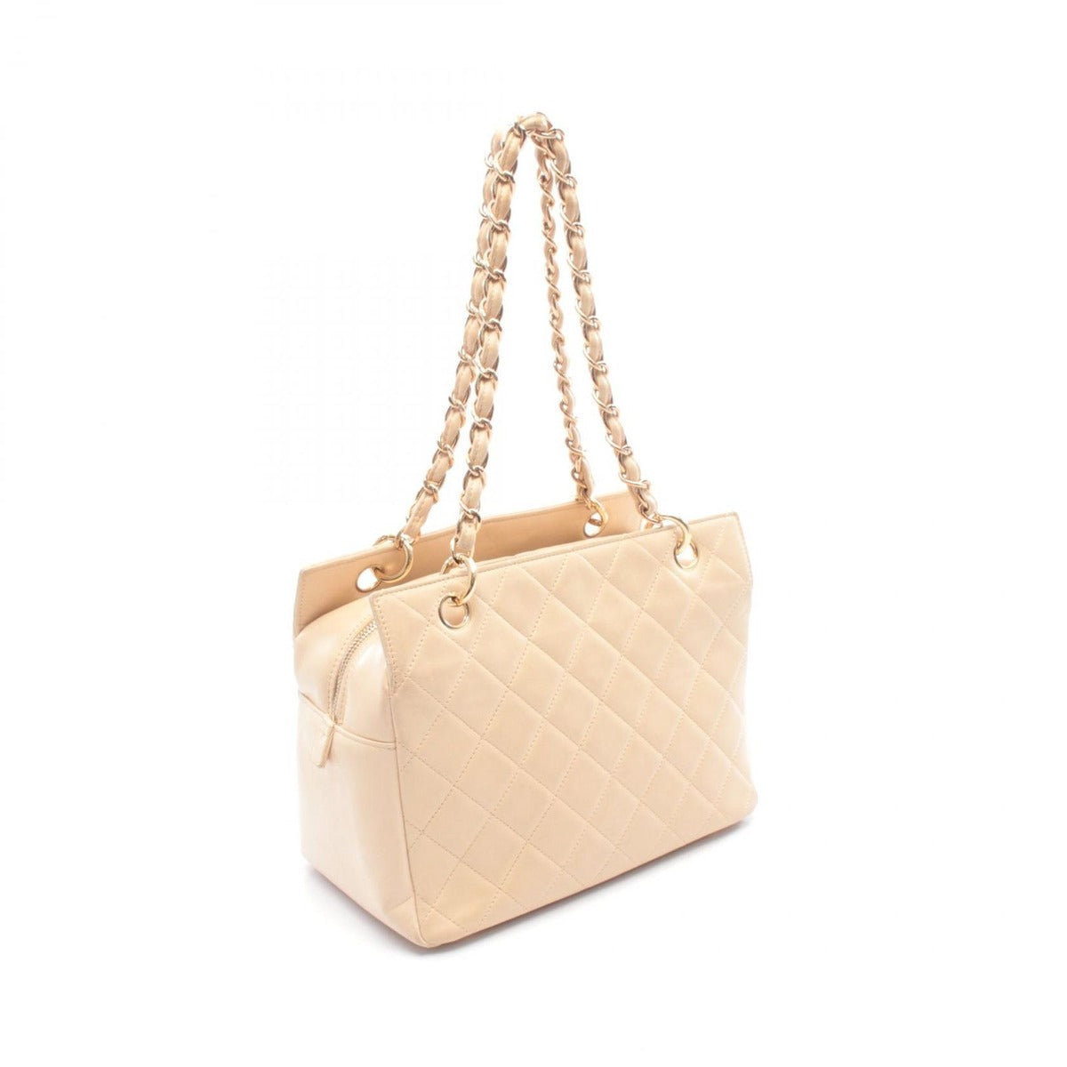 Chanel Shoulder Bag Quilted Cream Lambskin Coco — view 2
