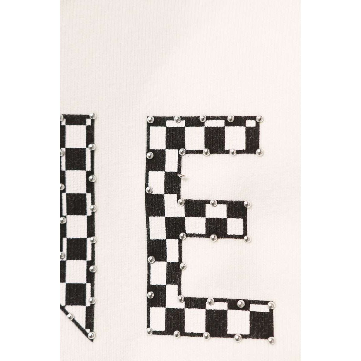 Celine Logo Studded Checker Pullover Hoodie — view 3