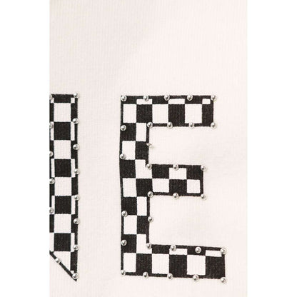 Celine Logo Studded Checker Pullover Hoodie — view 3