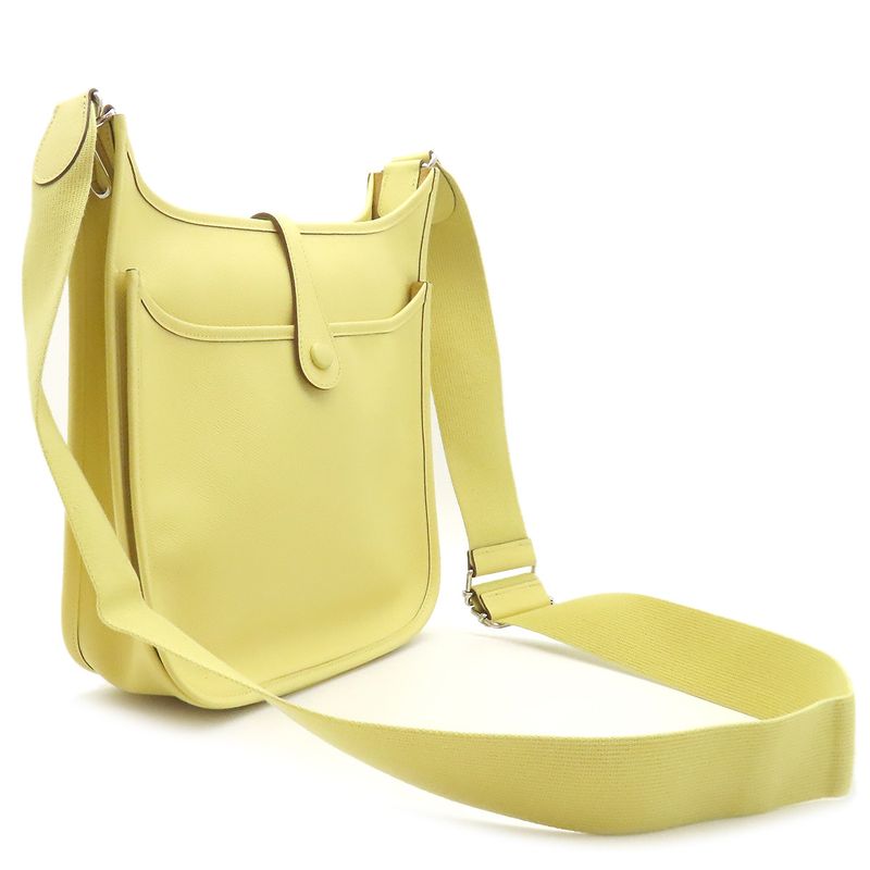 Hermes Shoulder Bag Evelyn 3 PM Vaux-Epson Joanne Pouss in Silver Hardware