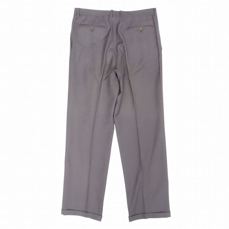 Celine French Double Suit Setup Peaked Lapel Tailored Pants Size 52 XL Gray