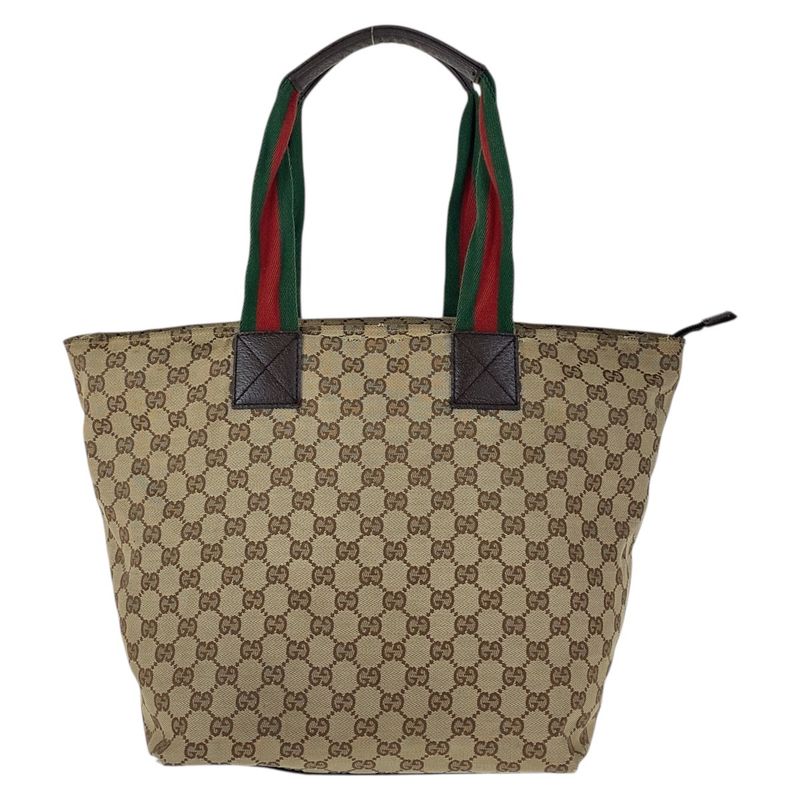Gucci Sherry Line Beige Brown GG Canvas/leather 131231 Tote Bag Shoulder Bag